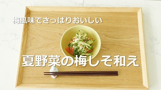 写真：夏野菜の梅しそ和え