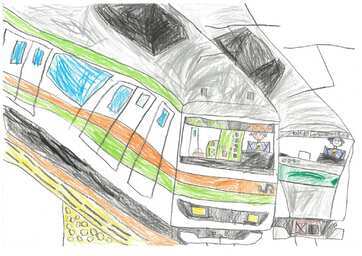 写真:優秀賞 『スーパー川越線』の絵