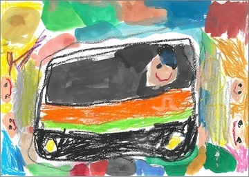 写真:優秀賞 『かわごえせんはかっこいいな』の絵