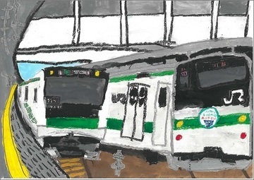 写真:優秀賞 『ありがとう!205系川越線!』の絵