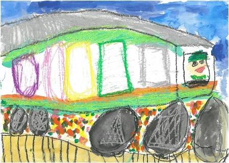 写真:最優秀賞 「はるになったらのれるかな」の絵