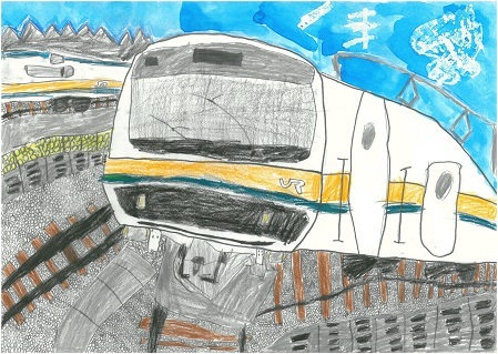 写真:優秀賞 「かっこいいかわごえせん」の絵