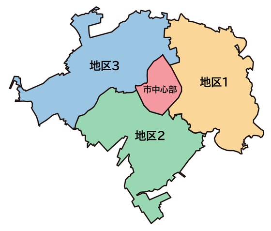イラスト:運行区域の地図