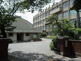 写真：校門の緑