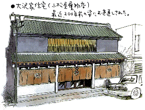 イラスト：大沢家住宅