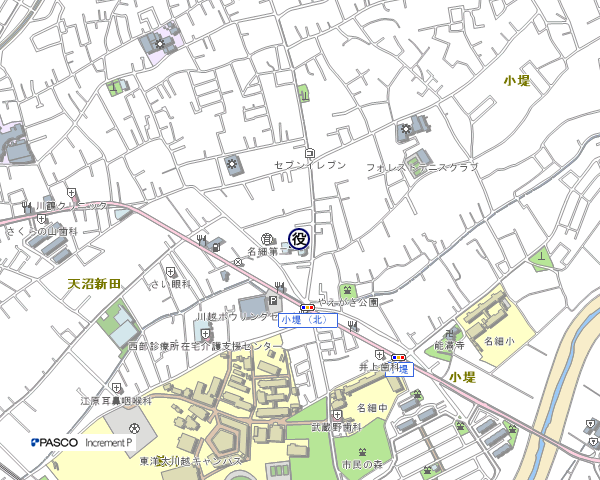 イラスト：名細市民センターの地図