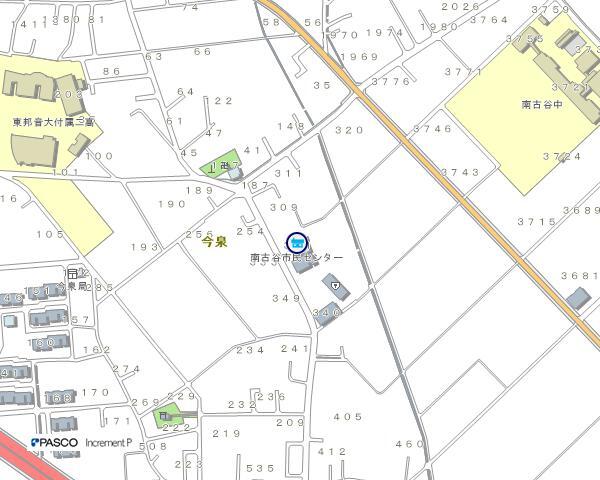イラスト：南古谷公民館の地図