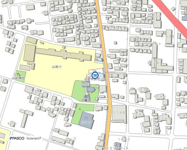 イラスト：山田公民館の地図
