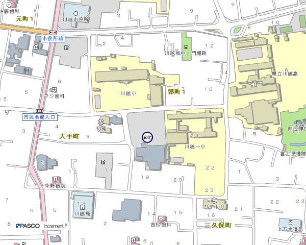 イラスト：公益財団法人川越市施設管理公社の地図
