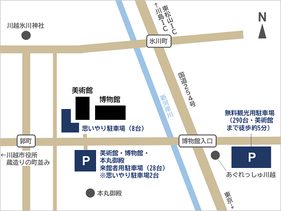 地図:駐車場周辺