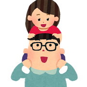 パパと子どものイラスト