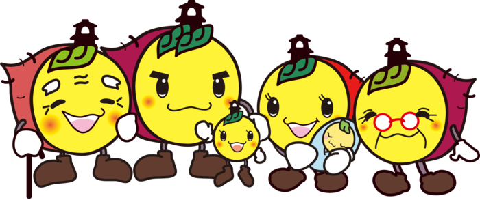 イラスト：ときもの家族