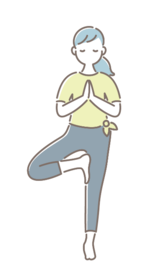ヨガのポーズのイラスト