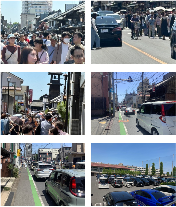 令和6年度ゴールデンウィーク期間中の一番街周辺の道路や駐車場の写真