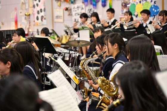 吹奏楽部写真:練習時の様子
