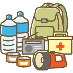 防災用品のイラスト