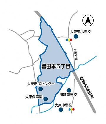 豊田本5丁目区域図
