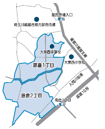 藤倉区域図