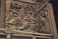 氷川神社本殿江戸彫りの写真
